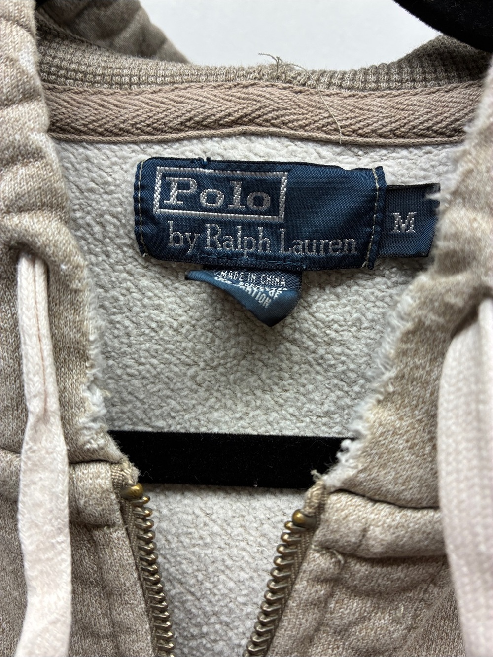 Polo by Ralph Lauren Beige Full-Zip Hoodie with Logo - Picture 7 of 7